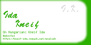 ida kneif business card